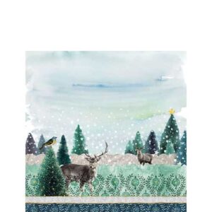 SERVETJES WINTER DEER