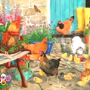 PUZZEL HEN PECKED
