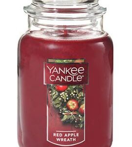RED APPLE WREATH L JAR
