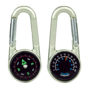 BCB KARABIJNHAAK MET KOMPAS+THERMOMETER